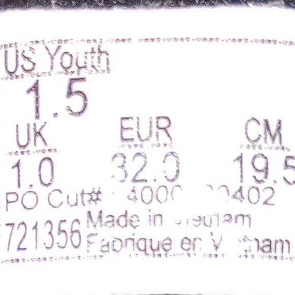 Vans 721356 Kids Hi-Top Basketball Shoes Gray Size 1.5Y - Picture 8 of 8